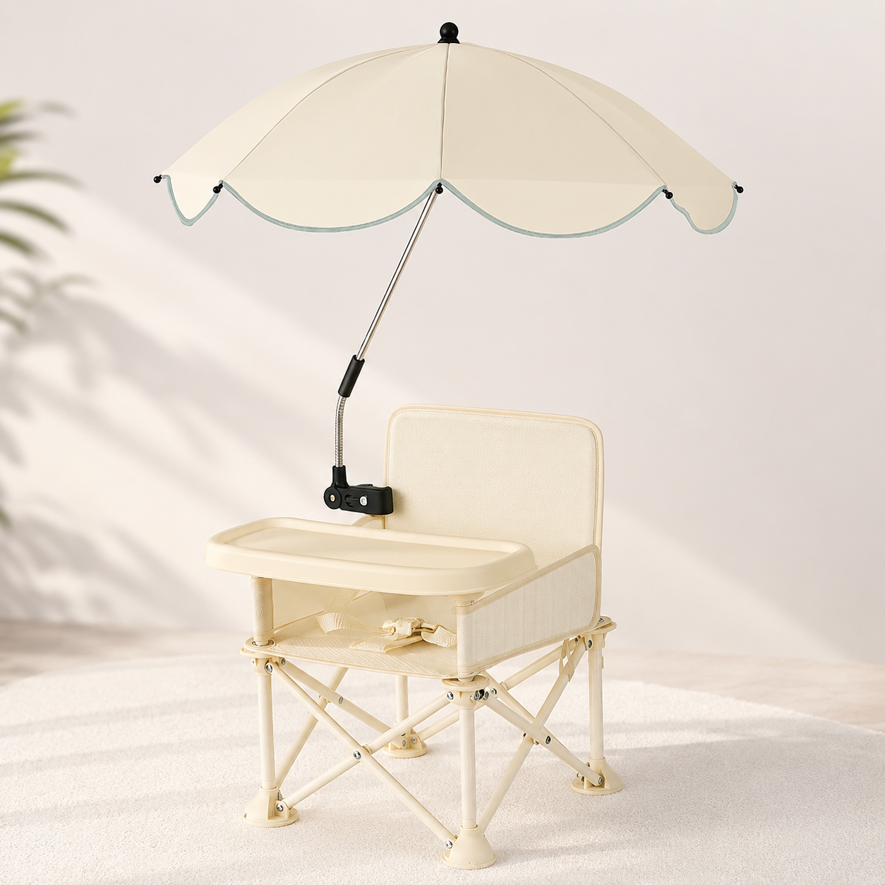 Baby Beach Chair with Umbrella & Tray – Kids Portable Folding Seat with Storage Bag, Lightweight Camping Chair for Outdoor Travel