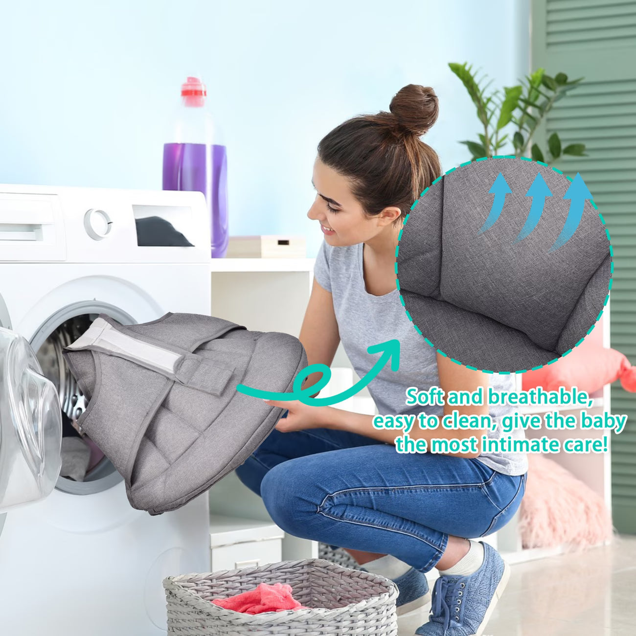 Baby Walker Foldable with 9 Adjustable Heights, Baby Walkers and Activity Center for Boys Girls Babies 6-12 Months, Baby Walker and Bouncer Combo with Wheels Portable Anti-Rollover, Mother's Choice