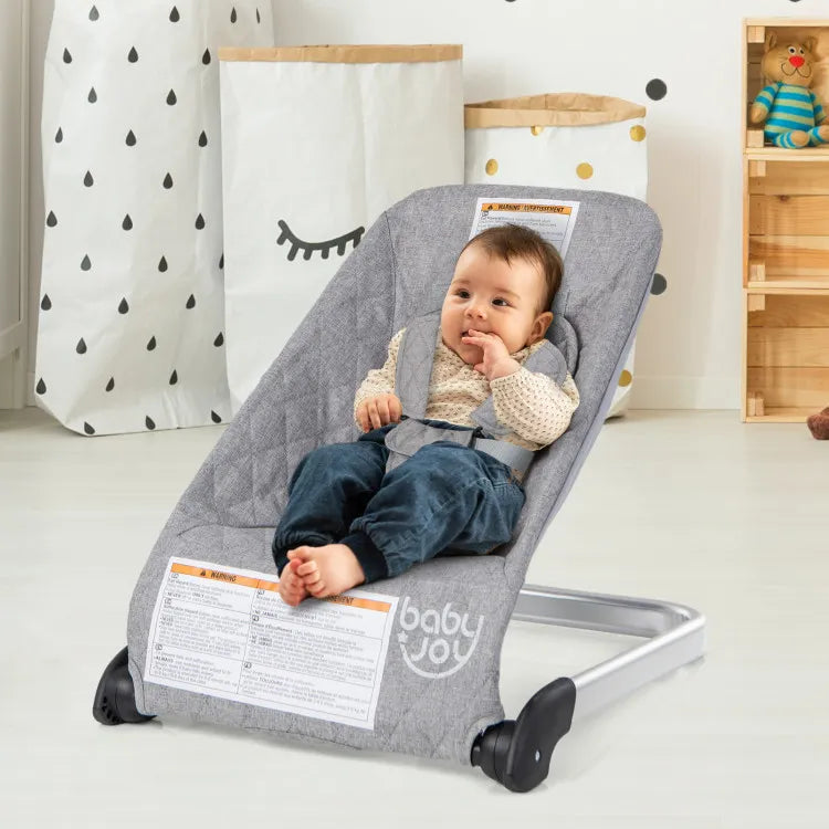 Baby Bouncer Seat with Aluminum and Metal Frame