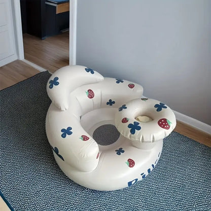 Inflatable Baby Chair with Tray - Soft Bath & Feeding Seat for Toddlers (Ideal Christmas Gift)