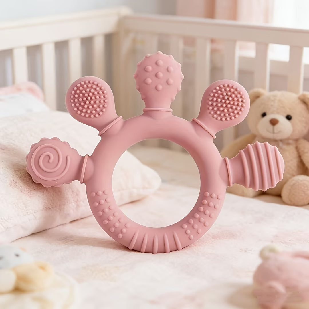 Baby Teething Toys, Baby Care Rings, Food Grade Teething Gel, BPA Free, Children's Gifts, Newborn Accessories