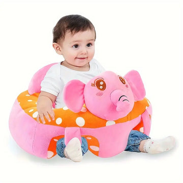 Plush Elephant Youngsters Support Seat - Soft PVC Learning Chair for Babies 4M+