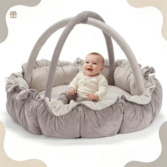 5-in-1 Cloud Plus Baby Play Gym | Ultra Plush Tummy Time Mat