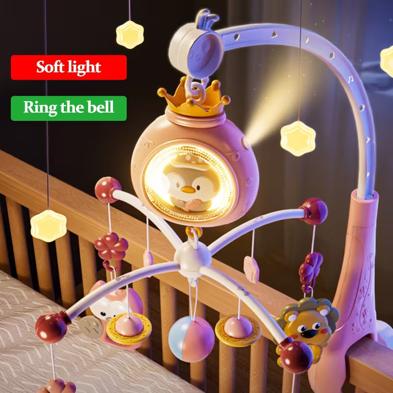 Interactive Penguin Mobile - Stimulating Baby Mobile with Soft Light & Music