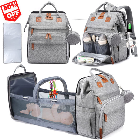 Diaper Bag Backpack with Changing Station, Large Capacity, Newborn Essentials Must Haves