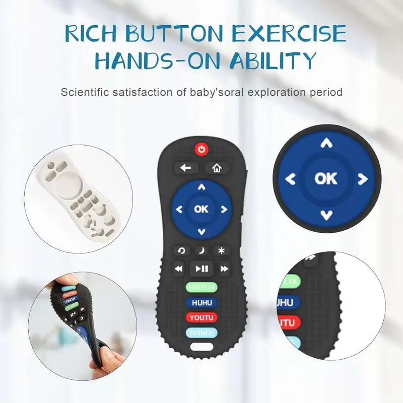 5-in-1 Baby Sensory Toys for 6 to 36 Months, Pull String Toys, Stacking Blocks, Sensory Shapes Simulation Remote Control