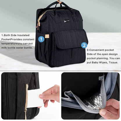 Diaper Bag Backpack Portable Baby Bag for Boys & Girls