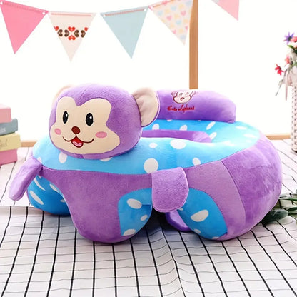 Plush Elephant Youngsters Support Seat - Soft PVC Learning Chair for Babies 4M+