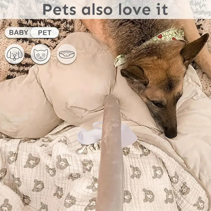 5-in-1 Thick & Plush Baby Play Gym, Tummy Time Mat with 6 Toys