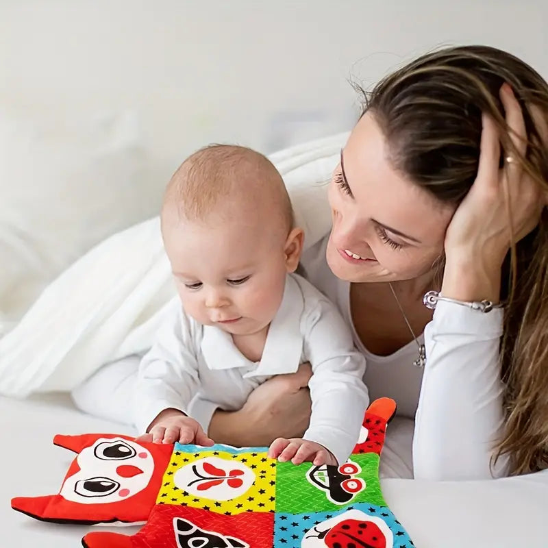 Tummy Time/Baby Mirror Toys, Black and White High Contrast Tabletop Mount Baby Newborn Toys 0 3 6 Months Brain Development