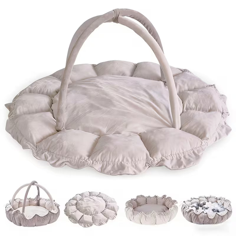 5-in-1 Cloud Plus Baby Play Gym | Ultra Plush Tummy Time Mat