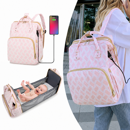Lightweight Diaper Bag Backpack – Oxford Mommy Bag with Changing Station & Insulated Pockets