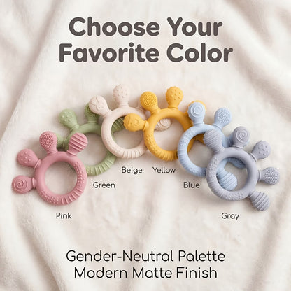 Baby Teething Toys, Baby Care Rings, Food Grade Teething Gel, BPA Free, Children's Gifts, Newborn Accessories