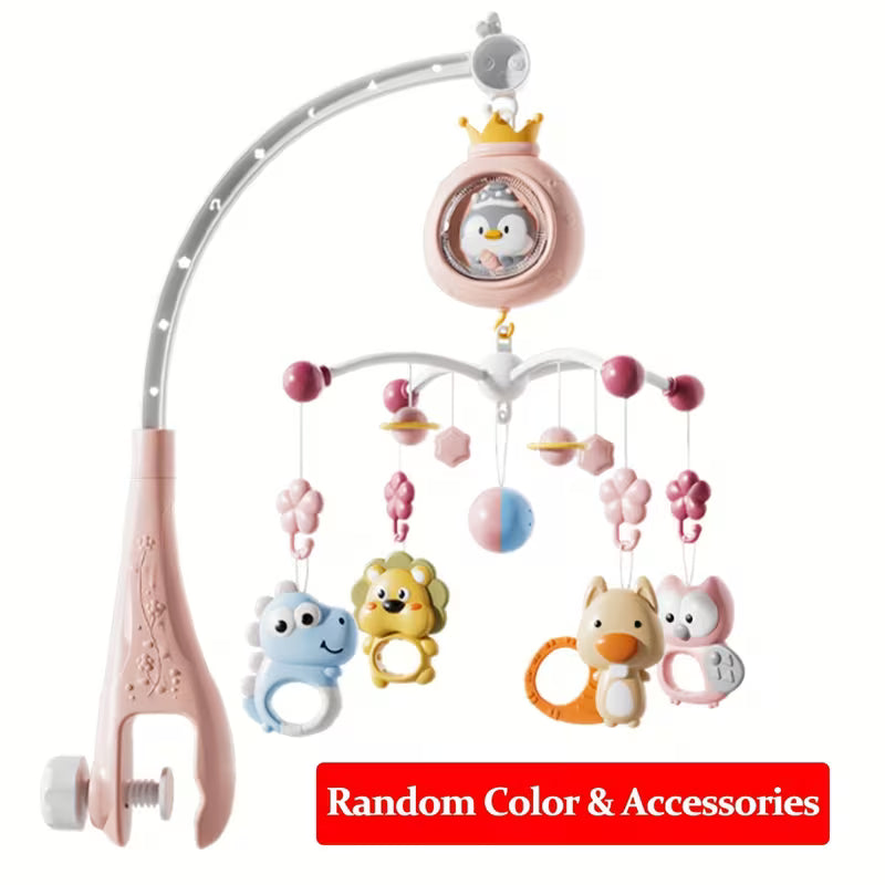 Interactive Penguin Mobile - Stimulating Baby Mobile with Soft Light & Music