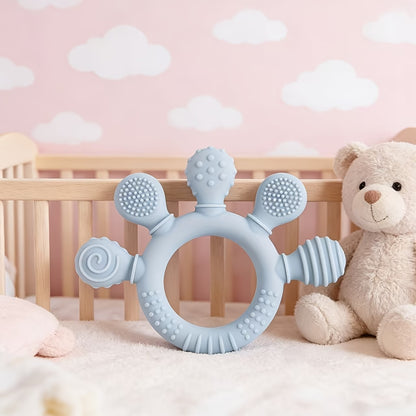 Baby Teething Toys, Baby Care Rings, Food Grade Teething Gel, BPA Free, Children's Gifts, Newborn Accessories