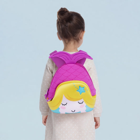 Lightweight Mermaid Backpack for Toddlers - Kids Daypack with Breathable Mesh, Large Capacity & Water-Resistant