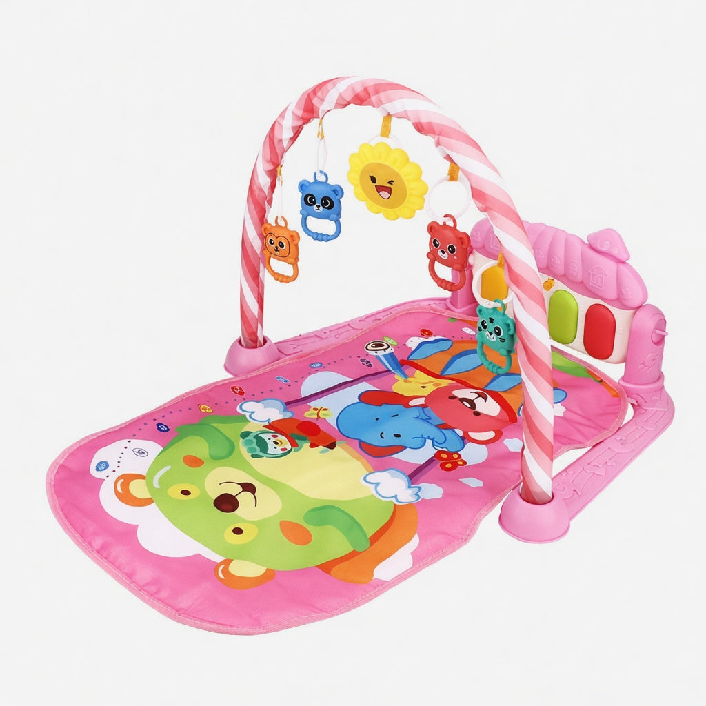 Baby Kick Play Mat, Detachable Tummy Time Mats with Music and Soft Lights for Newborn Infants Boys Girls Crawling Playing