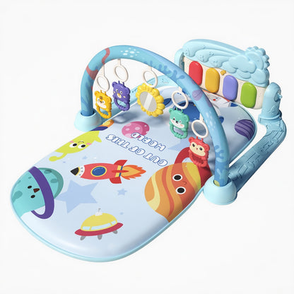 Baby Kick Play Mat, Detachable Tummy Time Mats with Music and Soft Lights for Newborn Infants Boys Girls Crawling Playing