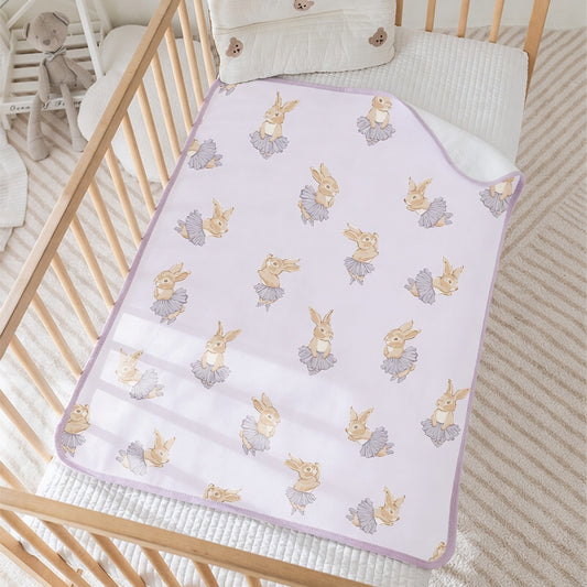 Washable Baby Changing Pad - Waterproof Quilted Cotton Nursery Mat for Crib, Bed & Tummy Time