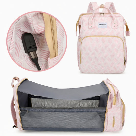 Lightweight Diaper Bag Backpack – Oxford Mommy Bag with Changing Station & Insulated Pockets