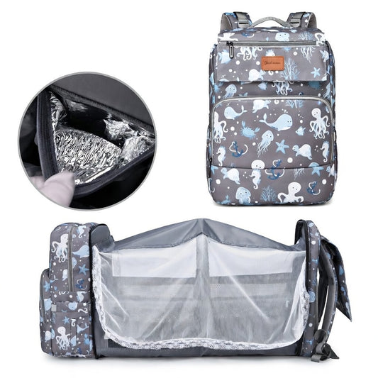 Diaper Bag Backpack with Changing Station, Large Capacity, Waterproof Diaper Backpack