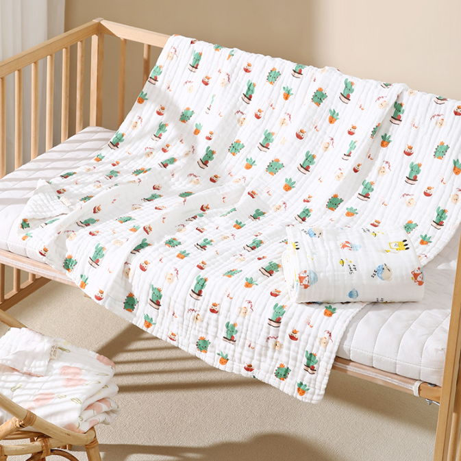 100% Cotton Newborn Bath Towel, Multifunctional Blanket