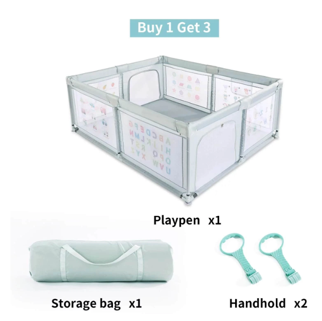 Baby Playpen Play Pens For Babies And Toddlers Safety Play Yard， Indoor/Outdoor, Breathable Mesh, Anti-Fall,