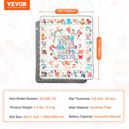 59"x71" Baby Play Mat Kids Crawling Floor Playmat Soft Thickened Mat