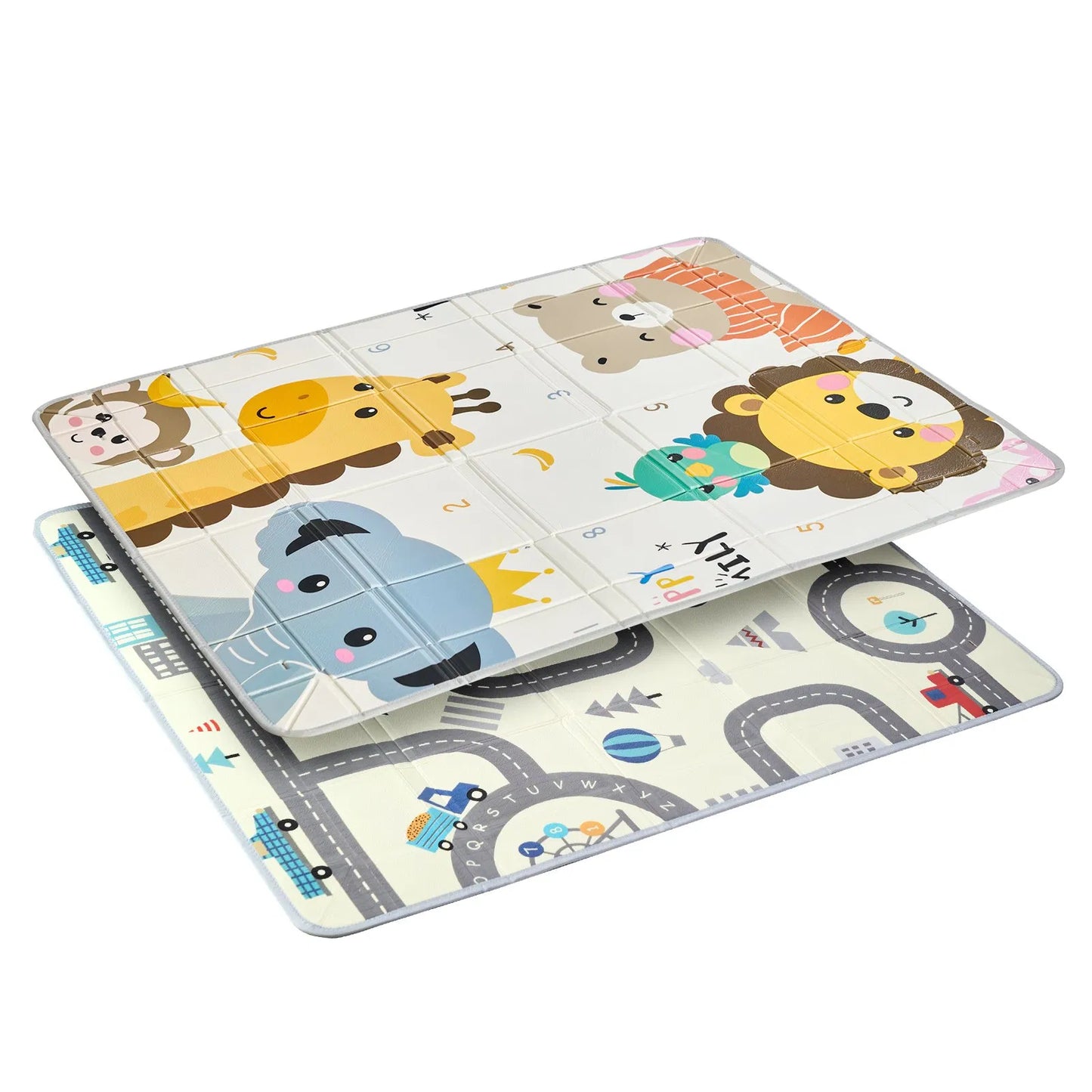 59"x71" Baby Play Mat Kids Crawling Soft Activity Floor Playmat 2 Side