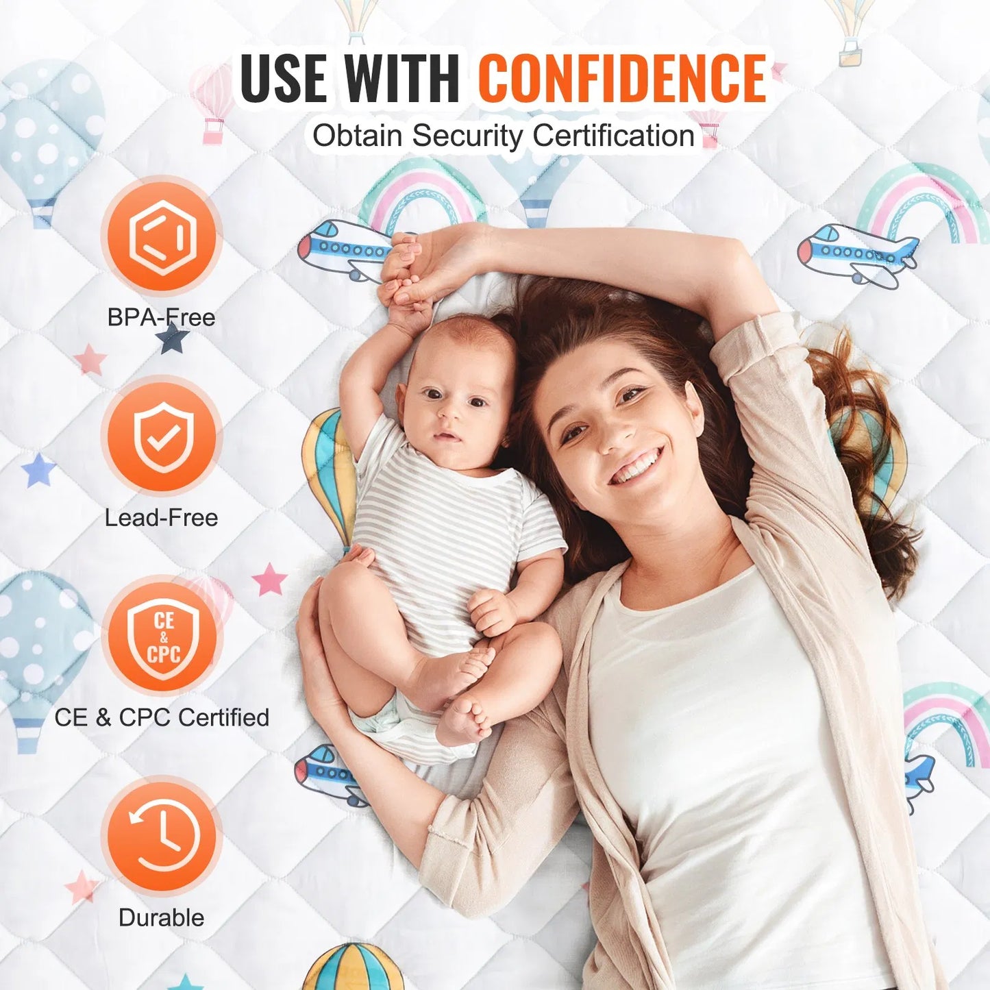 59x79 Baby Play Mat Kids Crawling Soft Floor Playmat Infant Activity Mat