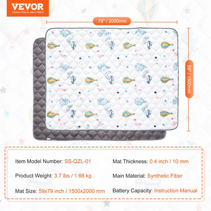 59x79 Baby Play Mat Kids Crawling Soft Floor Playmat Infant Activity Mat