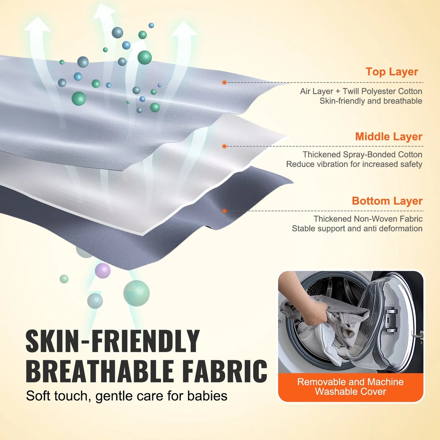 Baby Bouncer Folding Bouncer Seat Chair for Babies 0-9 Months with Toy Bar Gray