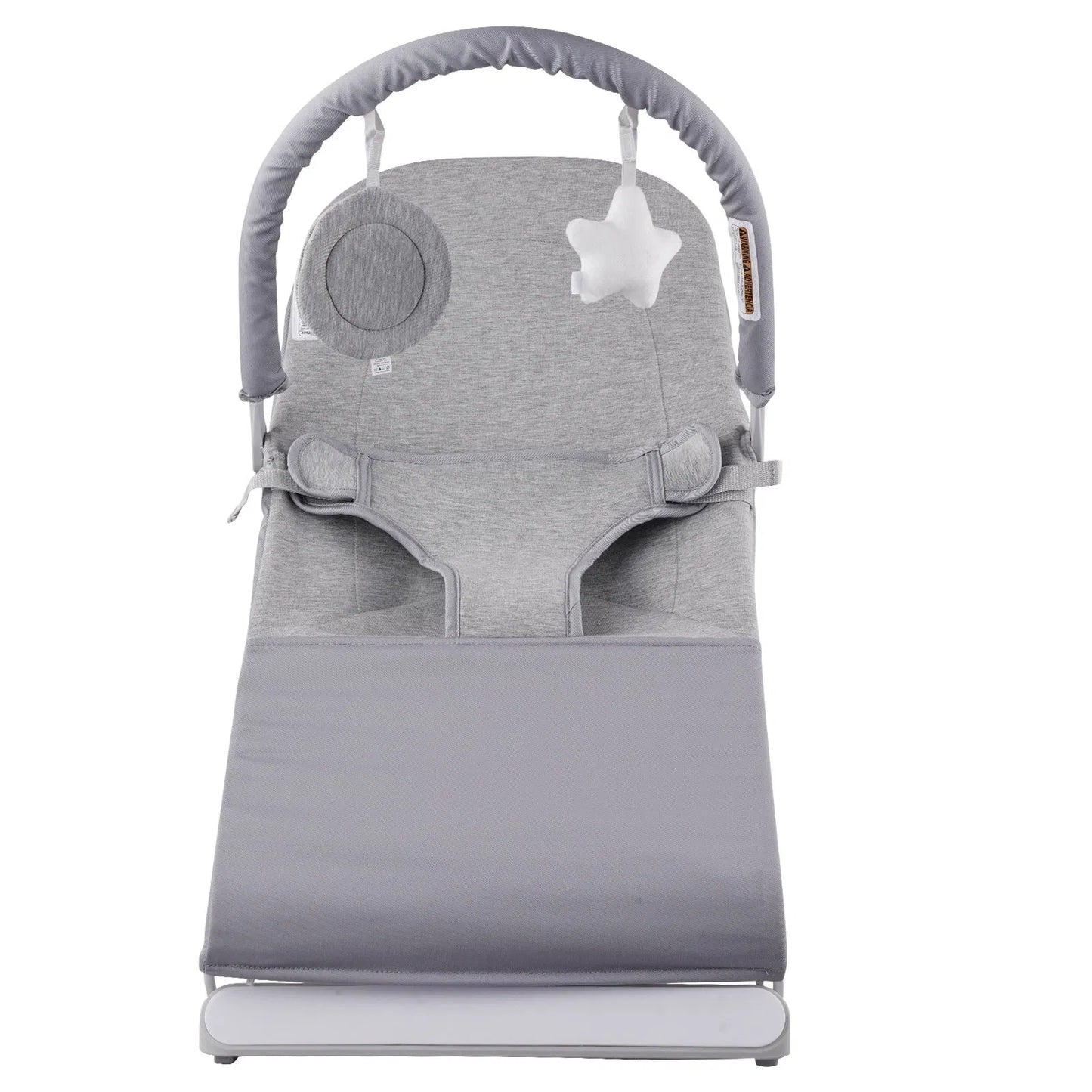 Baby Bouncer Folding Bouncer Seat Chair for Babies 0-9 Months with Toy Bar Gray