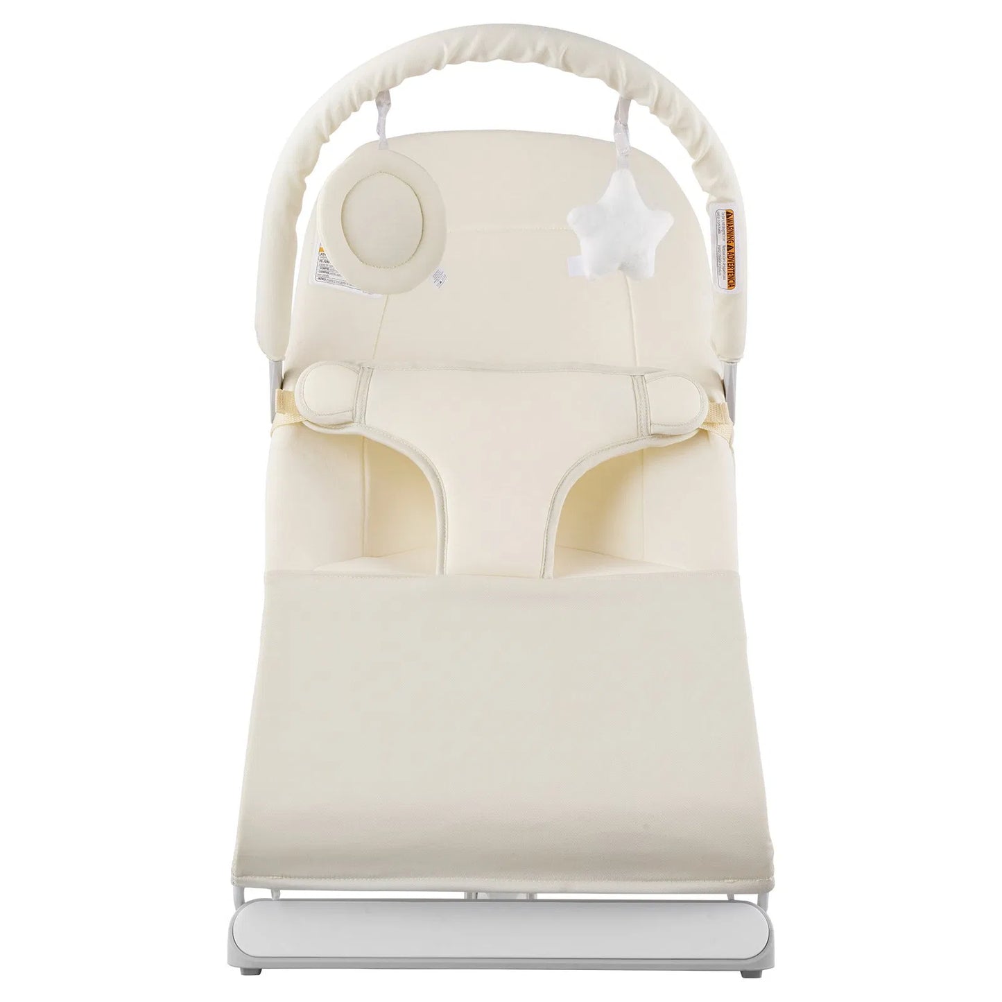 Baby Bouncer Folding Bouncer Seat Chair for Babies 0-9 Months with Toy Bar  Khaki