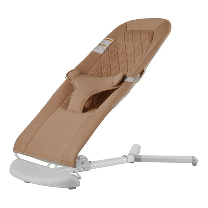 Baby Bouncer Folding Bouncer Seat Chair for Babies with 2 Reclining Angles Brown