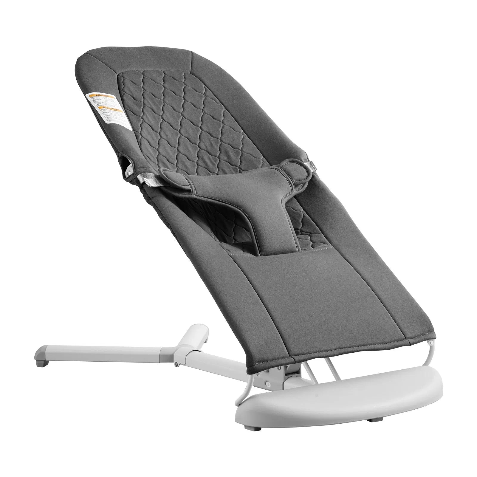 Baby Bouncer Folding Bouncer Seat Chair for Babies with 2 Reclining Angles Gray