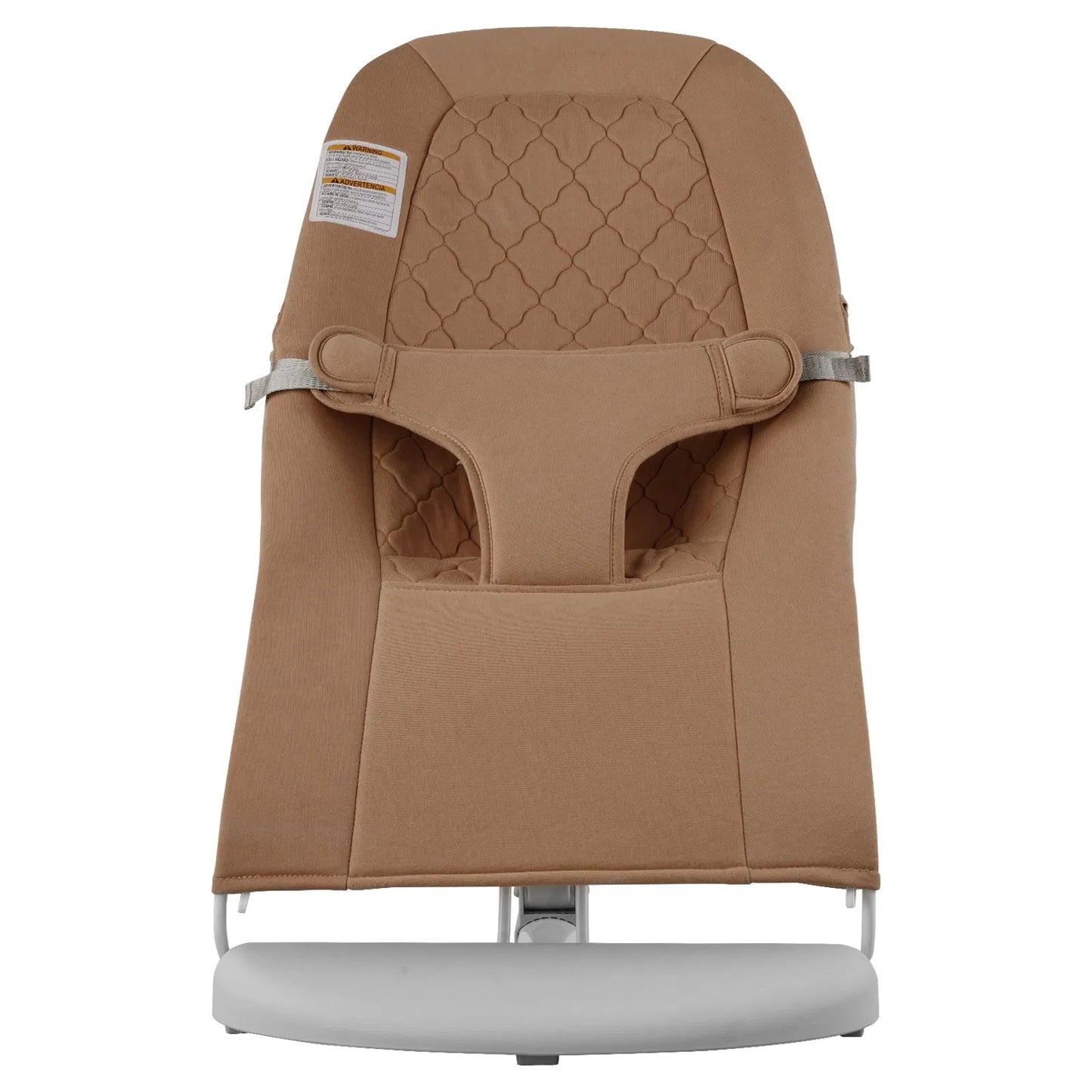 Baby Bouncer Folding Bouncer Seat Chair for Babies with 2 Reclining Angles Brown