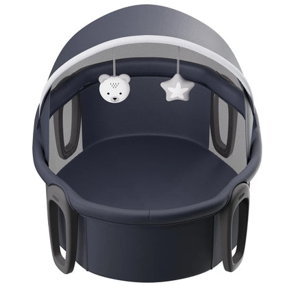 Portable Baby Bassinet On-The-Go Folding Baby Dome with Canopy and Toys